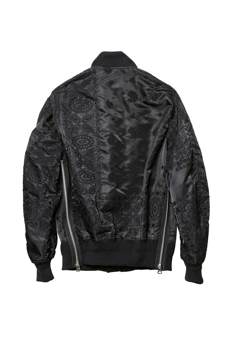 サカイ ジェム ドーバー 銀座 DOVER STREET MARKET GINZA DSM 限定展開の sacai gem からペイズリー柄を刺繍で施したMA-1が発売