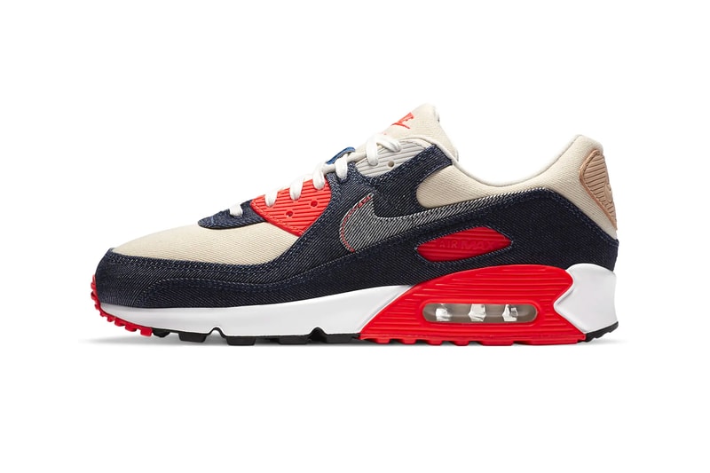 デンハム x ナイキからデニム素材を用いたエアマックス95が登場 Denham Nike Air Max 95 Air Max 90 DD9519-001 CU1646-400 Release footwear sneakers denim kicks shoes 