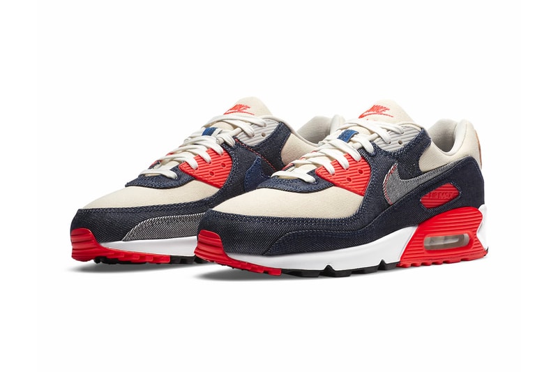 デンハム x ナイキからデニム素材を用いたエアマックス95が登場 Denham Nike Air Max 95 Air Max 90 DD9519-001 CU1646-400 Release footwear sneakers denim kicks shoes 