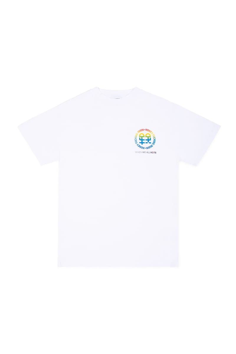 DOVER STREET MARKET が選挙投票の参加を促すべくSTÜSSY や Off-White™️ など25組を招聘したコレクションを発表 Dover Street Market x When We All Vote WWAV Capsule Collection USA NY LA Los Angeles New York Michelle Obama Alastair McKimm Alex Israel Ari Marcopoulos Bravado Beastie Boys Guns N’ Roses Selena Gomez Cactus Plant Flea Market Cam Hicks Dan Colen – Sky High Farm Denim Tears Exchange Program Goodfight Honey Dijon Hood By Air Ignored Prayers Infinite Archives artwork by Adeshola Makinde IRAK Marc Jacobs Maroon World Matt McCormick Midland Agency Off - White Sci - Fi Fantasy Stüssy Vaquera