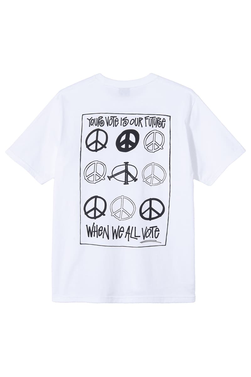 DOVER STREET MARKET が選挙投票の参加を促すべくSTÜSSY や Off-White™️ など25組を招聘したコレクションを発表 Dover Street Market x When We All Vote WWAV Capsule Collection USA NY LA Los Angeles New York Michelle Obama Alastair McKimm Alex Israel Ari Marcopoulos Bravado Beastie Boys Guns N’ Roses Selena Gomez Cactus Plant Flea Market Cam Hicks Dan Colen – Sky High Farm Denim Tears Exchange Program Goodfight Honey Dijon Hood By Air Ignored Prayers Infinite Archives artwork by Adeshola Makinde IRAK Marc Jacobs Maroon World Matt McCormick Midland Agency Off - White Sci - Fi Fantasy Stüssy Vaquera
