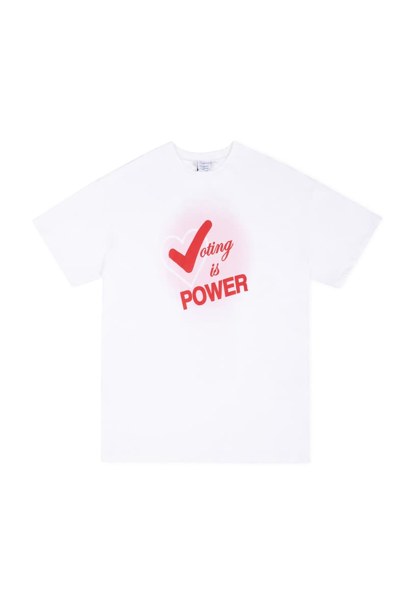 DOVER STREET MARKET が選挙投票の参加を促すべくSTÜSSY や Off-White™️ など25組を招聘したコレクションを発表 Dover Street Market x When We All Vote WWAV Capsule Collection USA NY LA Los Angeles New York Michelle Obama Alastair McKimm Alex Israel Ari Marcopoulos Bravado Beastie Boys Guns N’ Roses Selena Gomez Cactus Plant Flea Market Cam Hicks Dan Colen – Sky High Farm Denim Tears Exchange Program Goodfight Honey Dijon Hood By Air Ignored Prayers Infinite Archives artwork by Adeshola Makinde IRAK Marc Jacobs Maroon World Matt McCormick Midland Agency Off - White Sci - Fi Fantasy Stüssy Vaquera