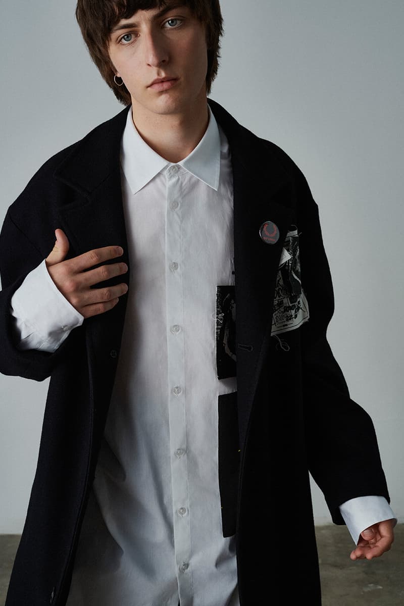 Raf Simons × Fred Perry がロンドンの老舗ライブハウス 『100 Club』へオマージュを捧げた最新コレクションを発表 fred perry Raf Simons fall winter 2020 100 club collection oversized garments where to cop when does it drop