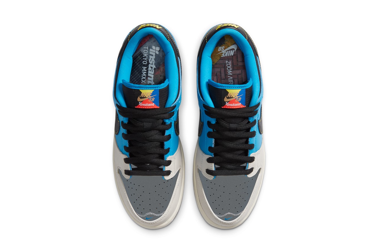 Nike SB x Instant Skateboards の新作コラボフットウェアが登場 instant skateboards nike sb dunk low silver tan blue black dog wolf cz5128 400 official release date info photos price store list buying guide