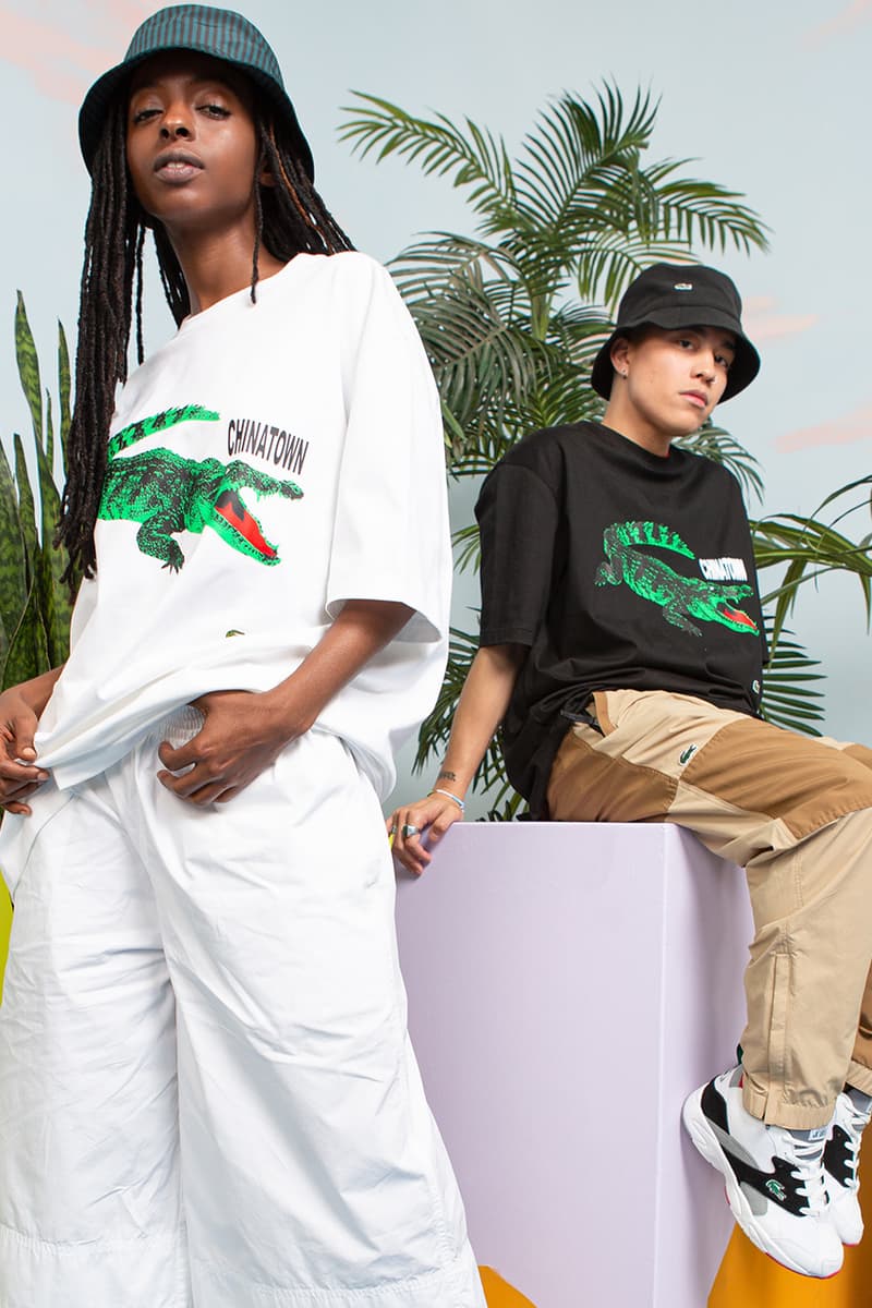 LACOSTE と Chinatown Market によるストリート要素の強いコラボコレクションが登場 Lacoste chinatown market fw20 collaboration logo big crocodile release information where to cop