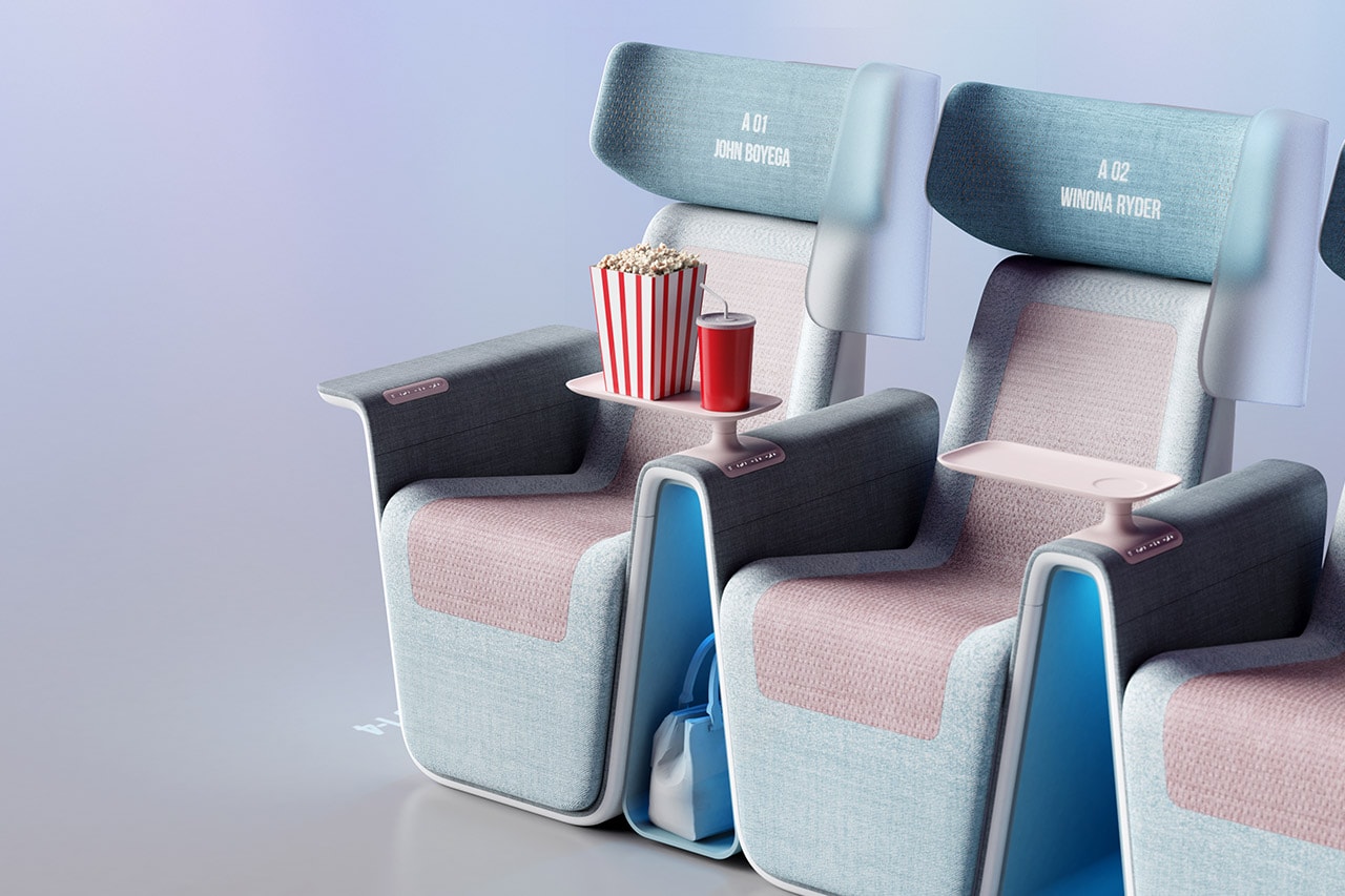 デザインエージェンシー LAYER がコロナ対策がなされた映画鑑賞用のシートのコンセプトデザインを公開 LAYER COVID 19 Conscious Movie Theater Seats london design firm agency studio conceptual seating social distancing coronavirus
