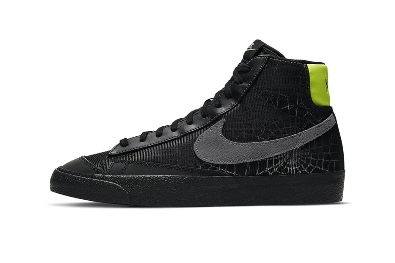 ナイキよりクモの巣を落とし込んだブレーザー ミッド“Spider Web”が登場 Nike Blazer Mid Spider Web Release dc1929-001 Date Info Buy Price Halloween Black 3M Reflective