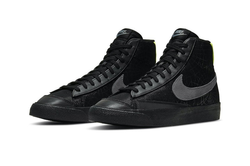 ナイキよりクモの巣を落とし込んだブレーザー ミッド“Spider Web”が登場 Nike Blazer Mid Spider Web Release dc1929-001 Date Info Buy Price Halloween Black 3M Reflective