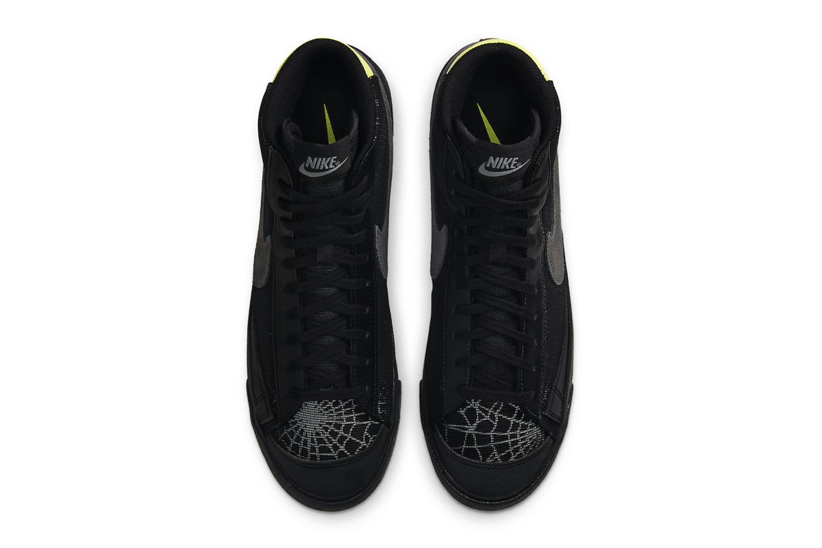 ナイキよりクモの巣を落とし込んだブレーザー ミッド“Spider Web”が登場 Nike Blazer Mid Spider Web Release dc1929-001 Date Info Buy Price Halloween Black 3M Reflective