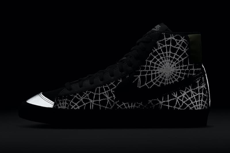 ナイキよりクモの巣を落とし込んだブレーザー ミッド“Spider Web”が登場 Nike Blazer Mid Spider Web Release dc1929-001 Date Info Buy Price Halloween Black 3M Reflective