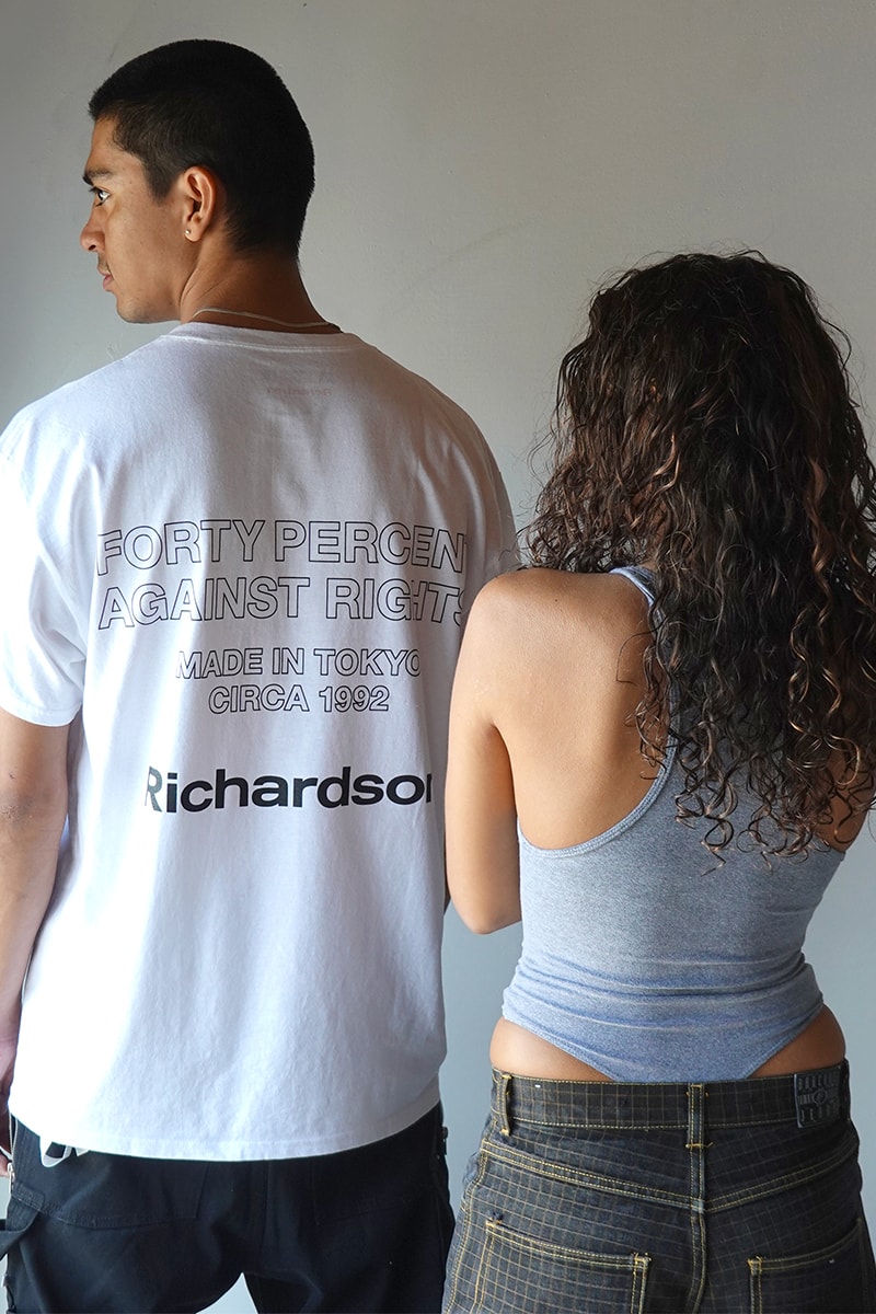 リチャードソン  FPAR Richardson x Forty Percent Against Rights® のコラボTシャツが発売 フォーティーパーセント アゲインスト ライツ