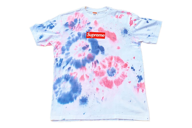 シュプリームの激レアボックスロゴTシャツが550万超えで落札 Supreme Tie-Dye Box Logo $52,000 USD Auction sale interview max miller supgrails hyp lil keed friends family tee shirt bogo bid sample