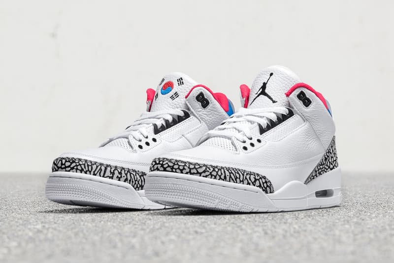 エアジョーダン 3 “ソウル”が限定再販 air jordan 3 seoul korea nike snkrs exclusive draw raffle white red blue cement official release date info photos price store list buying guide