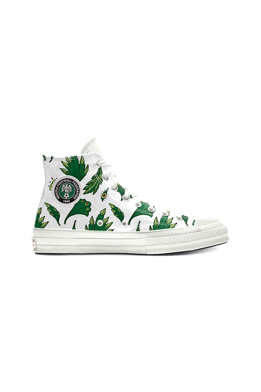 Converse がナイジェリア代表のサッカーチームをテーマにしたカスタマイズ可能な Chuck 70 を発表 converse by you all star high top chuck 70 Nigeria naija 2020 release information