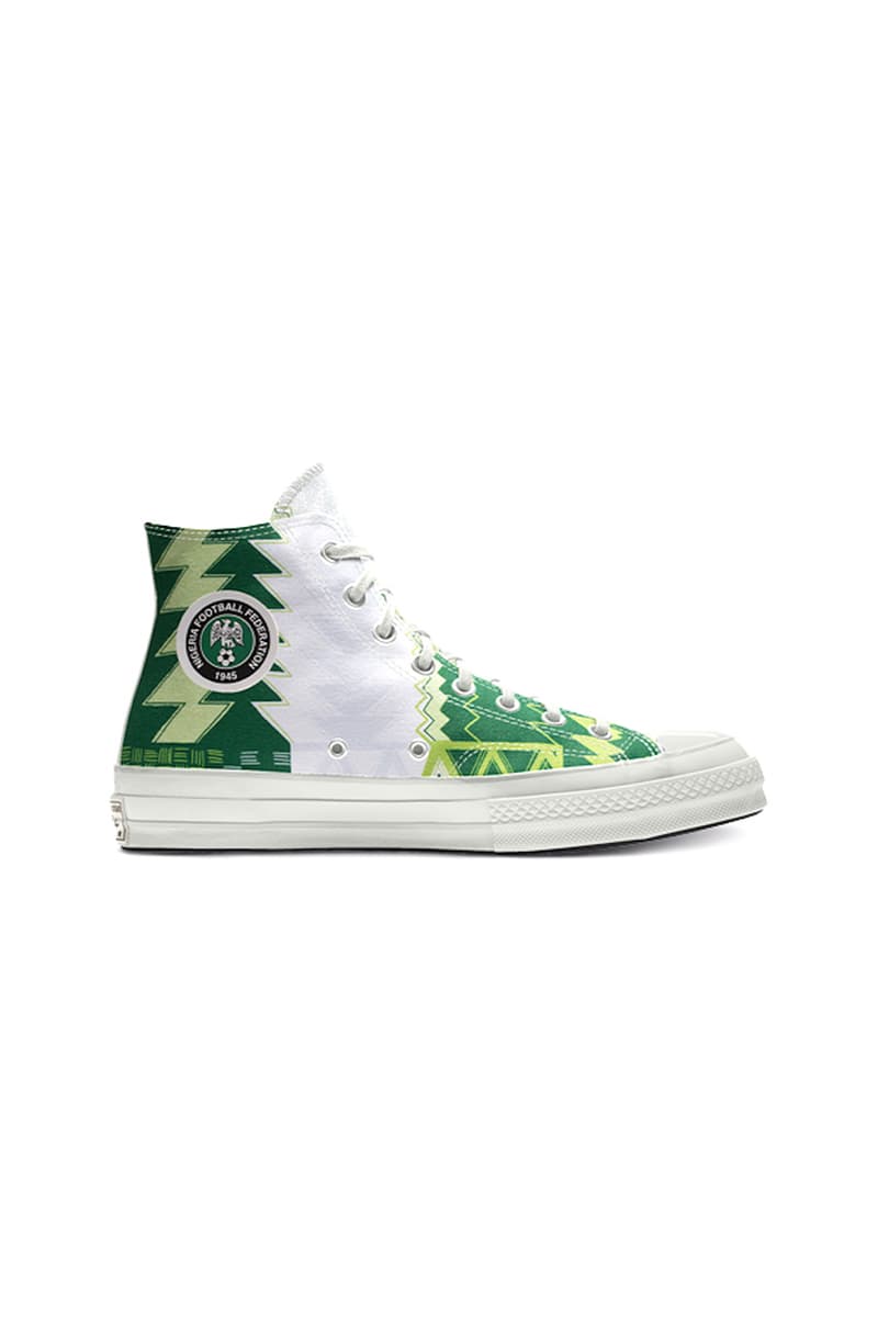Converse がナイジェリア代表のサッカーチームをテーマにしたカスタマイズ可能な Chuck 70 を発表 converse by you all star high top chuck 70 Nigeria naija 2020 release information