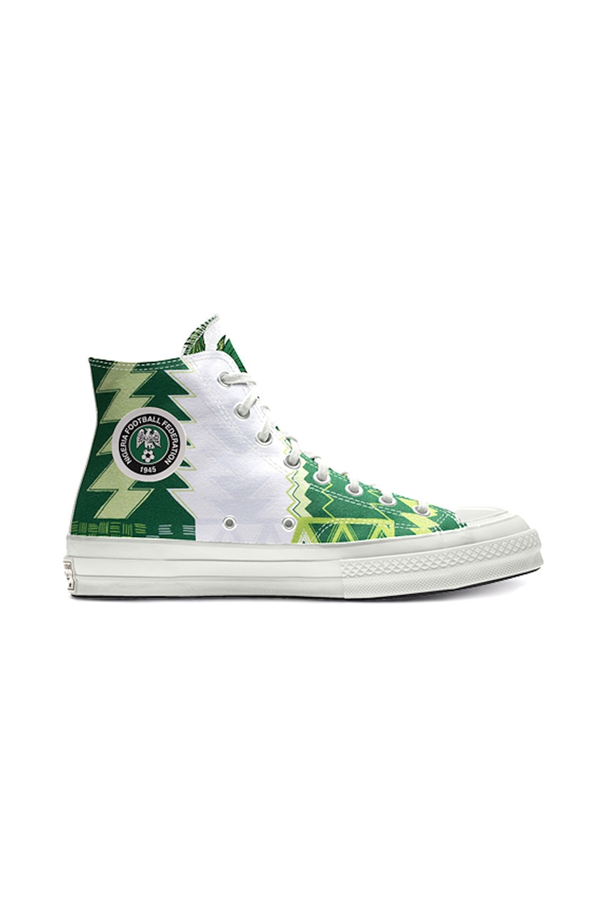 Converse がナイジェリア代表のサッカーチームをテーマにしたカスタマイズ可能な Chuck 70 を発表 converse by you all star high top chuck 70 Nigeria naija 2020 release information
