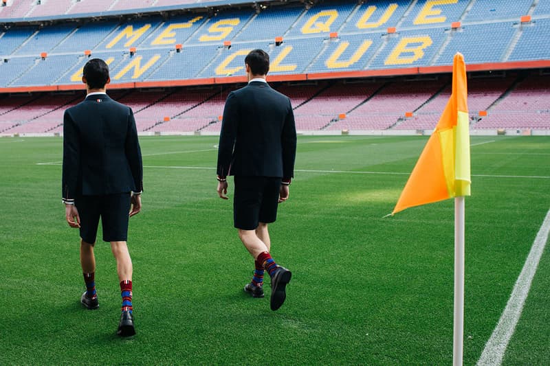 トム ブラウンよりバルセロナとのカプセルコレクションがリリース FC Barcelona Barca Foundation x Thom Browne Teaser