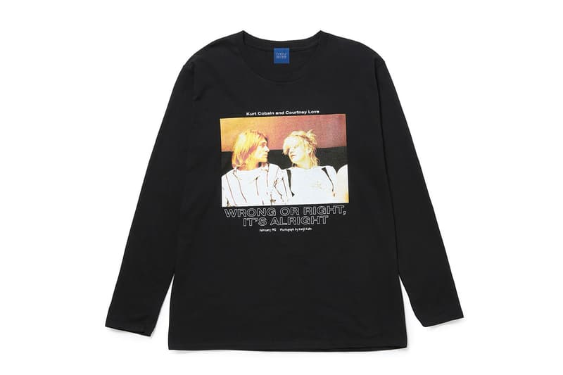 bonjour records がカート・コバーンとコートニー・ラブの貴重な2ショット写真をフィーチャーしたカプセルコレクションを発売 bonjour records releases capsule collection featuring Kurt Cobain and Courtney Love