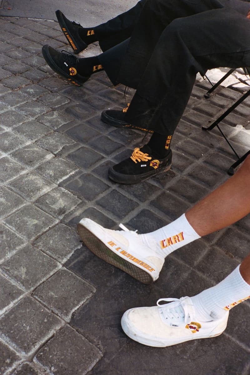 L'Art De l'Automobile x Vans Vault の新作コラボフットウェアが登場 L'Art de l'Automobile x Vans Vault Golf GTI Era sneaker collaboration volkswagen black white colorway release date info buy SPEED alacantara