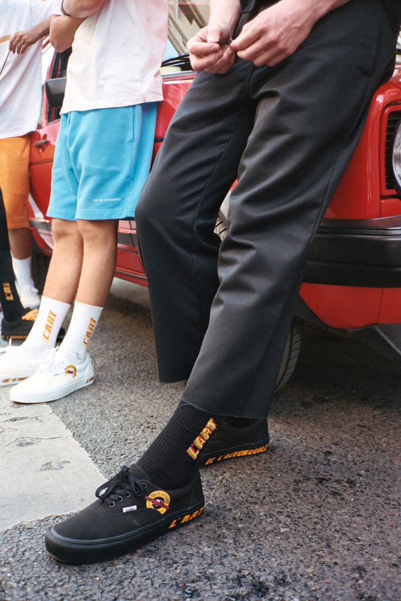 L'Art De l'Automobile x Vans Vault の新作コラボフットウェアが登場 L'Art de l'Automobile x Vans Vault Golf GTI Era sneaker collaboration volkswagen black white colorway release date info buy SPEED alacantara