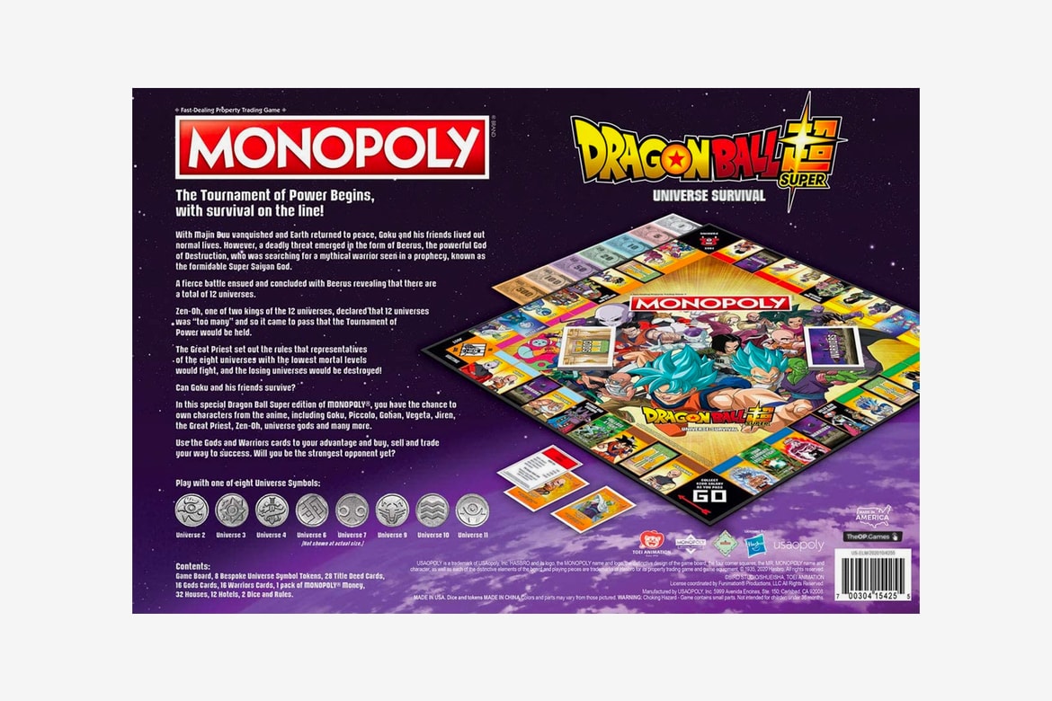 ドラゴンボール超 をテーマにした Monopoly が登場 Hypebeast Jp