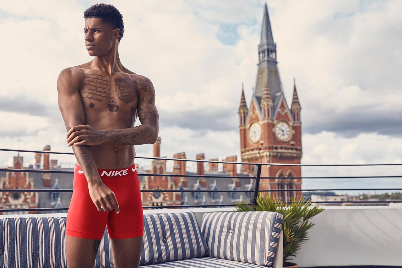 マンチェスター・ユナイテッドのマーカス・ラッシュフォードがナイキのアンダーウェアのキャンペーンモデルに抜擢 Marcus Rashford Fronts Nike’s Latest Underwear Campaign