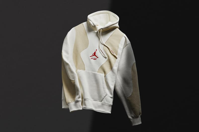 Off-White™ x Air Jordan 5 “Sail” とコラボアパレルの公式ビジュアルが解禁 Off-White™ x Air Jordan 5 "Sail" Collection Release Date