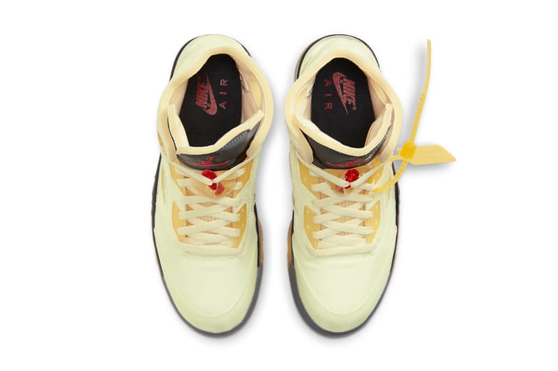 オフホワイトxエアジョーダン5“セイル”のオフィシャルイメージが公開 Off-White™ x Air Jordan 5 "Sail" Official Images