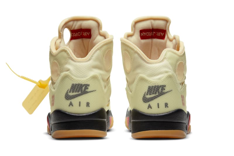 オフホワイトxエアジョーダン5“セイル”のオフィシャルイメージが公開 Off-White™ x Air Jordan 5 "Sail" Official Images