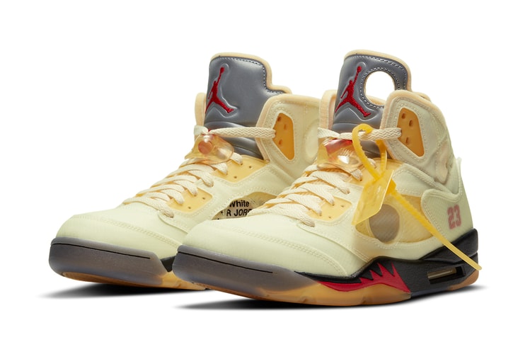 Off-White™ x Air Jordan 5 “Sail” のオフィシャルイメージが解禁
