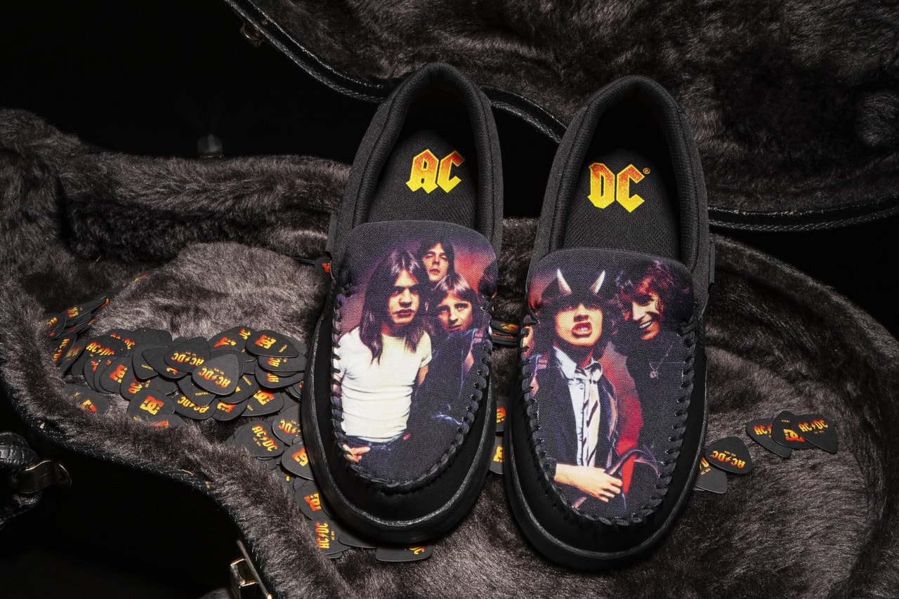AC/DCが名盤『Back in Black』のリリース40周年を記念しDCシューズとコラボコレクションを発表 AC/DC x DC Shoes 'Back in Black' 40th Anniversary Shoes