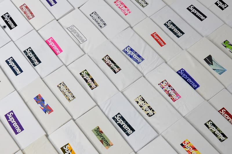 シュプリームの全てのボックスロゴTを揃えたコレクションがオークションに出品される Christie Supreme "The Behind the Box: 1994-2000" Expected To Sell for $2M USD all box logo T-shirts