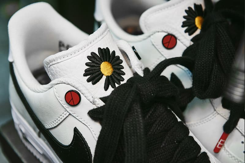 間も無く発売を迎えるジードラゴンxナイキのエア フォース 1 “Para-noise 2.0”にクローズアップ G-Dragon PEACEMINUSONE x Nike AF1 "Para-Noise 2.0" Closer Look