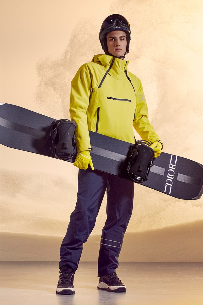 ディオールが初のスキーおよびスノーボードのカプセルコレクションを発表 Dior mens ski snow board capsule collection 2021 release poc DESCENTE