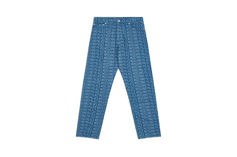 パレス スケートボード palace skateboards とモスキーノ moschino による初コラボが実現  moschino palace skateboards collection collaboration shearling jackets puffers denim hoodies t shirts release fall winter 2020 milk carton duck logo shirt jeans jacket motorcycle bell helmet jeremy scott