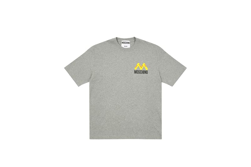 パレス スケートボード palace skateboards とモスキーノ moschino による初コラボが実現  moschino palace skateboards collection collaboration shearling jackets puffers denim hoodies t shirts release fall winter 2020 milk carton duck logo shirt jeans jacket motorcycle bell helmet jeremy scott