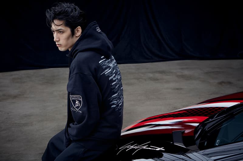 ヨウジヤマモトランボルギーニ Yohji Yamamoto x Lamborghini がコラボ車の発表に伴い3型のアパレルコレクションを発表