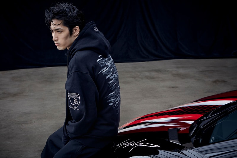 ヨウジヤマモトランボルギーニ Yohji Yamamoto x Lamborghini がコラボ車の発表に伴い3型のアパレルコレクションを発表