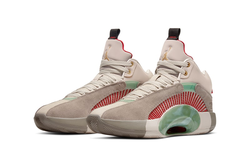 2021年発売予定のクロットxエア ジョーダン 35にクローズアップ clot air jordan 34 collaboration DD9322 200 release info date price store list buying guide 