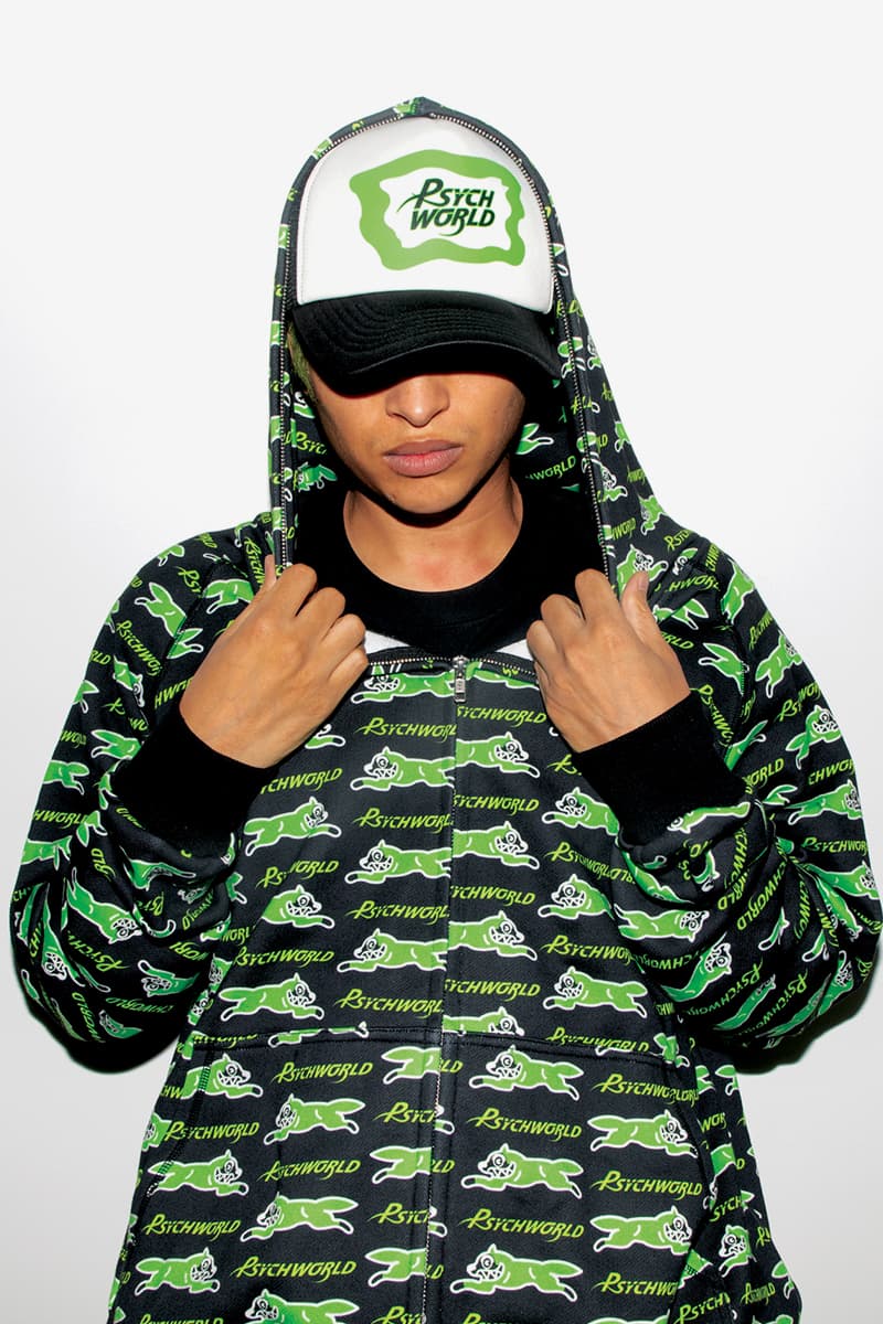 アイスクリーム x サイコワールドの限定コラボコレクションがリリース Psychworld BBC ICECREAM Collection HBX Release Info Varsity Jacket Hoodie Zip Trucker t shirt Jeans Buy Price Mask Rug