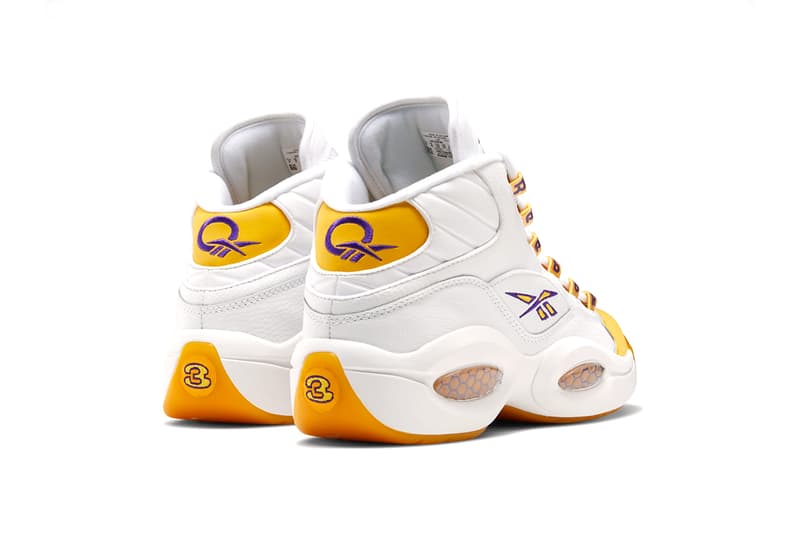 コービーブライアントの着用したリーボック クエッションがリリース 発売 reebok question mid yellow toe FX4278 release date info price store list buying guide photos white yellow thread ultra violet allen iverson kobe bryant pe