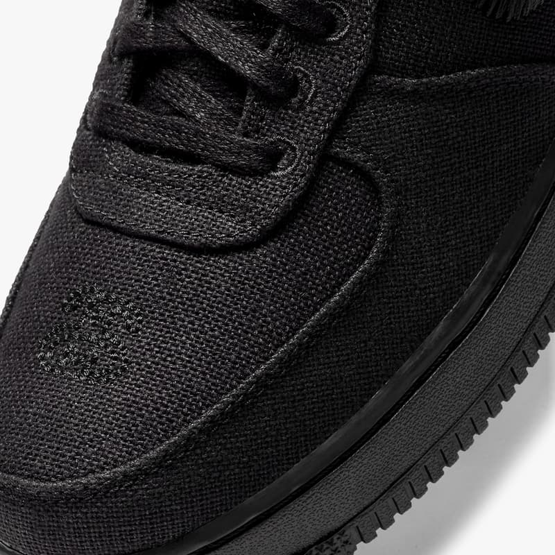 ステューシー x ナイキ エアフォース1 ブラックの公式画像が浮上 stussy nike sportswear air force 1 low black CZ9084 001 official release date info photos price store list buying guide