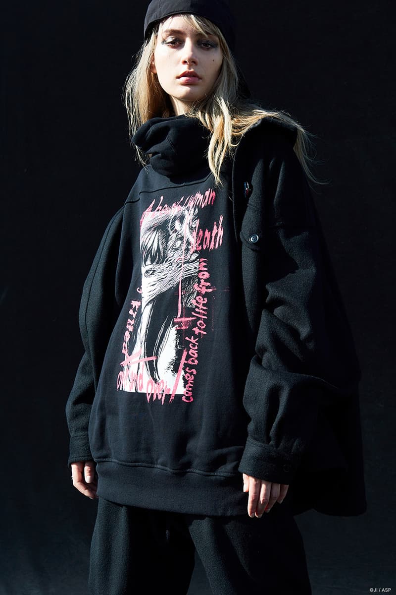 サイトから日本を代表する怪奇漫画家・伊藤潤二との2020年秋冬シーズンの最新コラボコレクションが登場 Yohji Yamamoto S’YTE Junji Ito Fall Winter 2020 collab Collection Release 