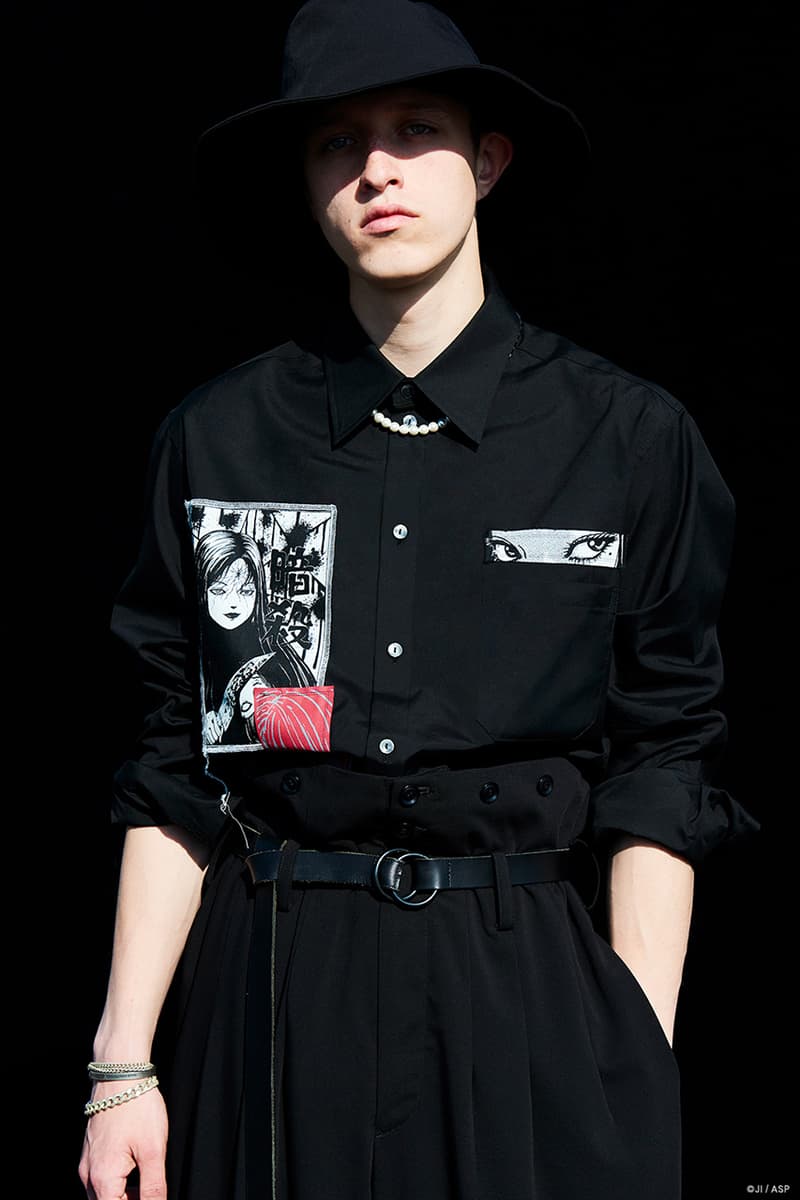 サイトから日本を代表する怪奇漫画家・伊藤潤二との2020年秋冬シーズンの最新コラボコレクションが登場 Yohji Yamamoto S’YTE Junji Ito Fall Winter 2020 collab Collection Release 