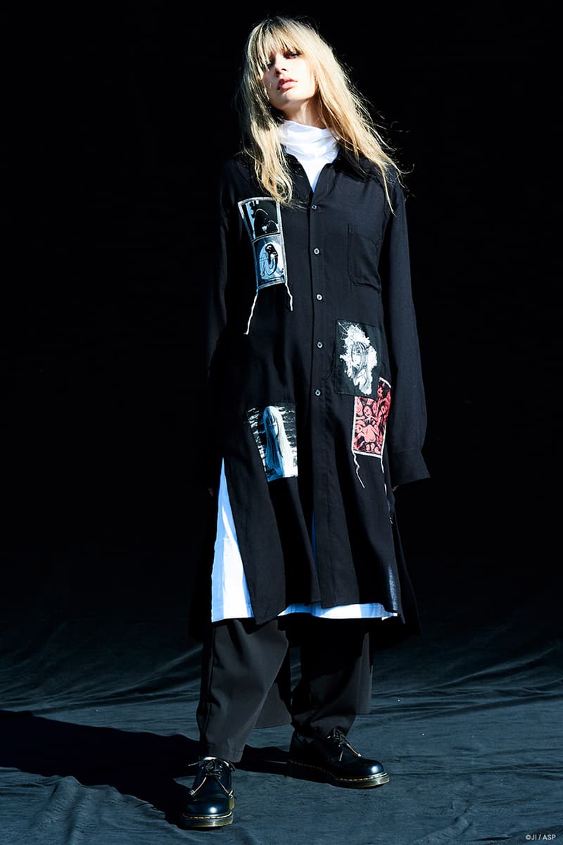 サイトから日本を代表する怪奇漫画家・伊藤潤二との2020年秋冬シーズンの最新コラボコレクションが登場 Yohji Yamamoto S’YTE Junji Ito Fall Winter 2020 collab Collection Release 