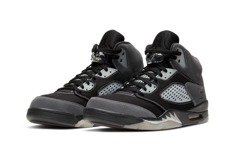 無骨なブラックトーンの新作エア ジョーダン 5“アンスラサイト”のオフィシャルイメージが解禁 air jordan 5 anthracite DB0731 001 wolf grey clear black release date photos store list buying guide 