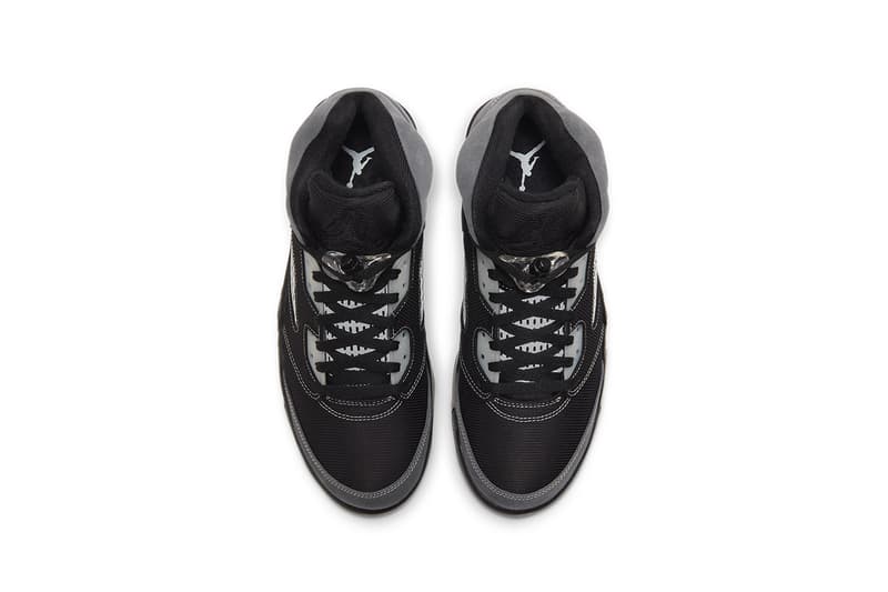 無骨なブラックトーンの新作エア ジョーダン 5“アンスラサイト”のオフィシャルイメージが解禁 air jordan 5 anthracite DB0731 001 wolf grey clear black release date photos store list buying guide 