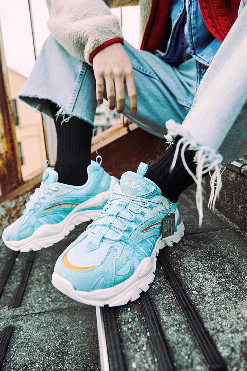 FILA フィラ が渋谷PARCO パルコ『RADIO EVA STORE』のオープン1周年を記念し、コラボスニーカー第2弾モデルを発売