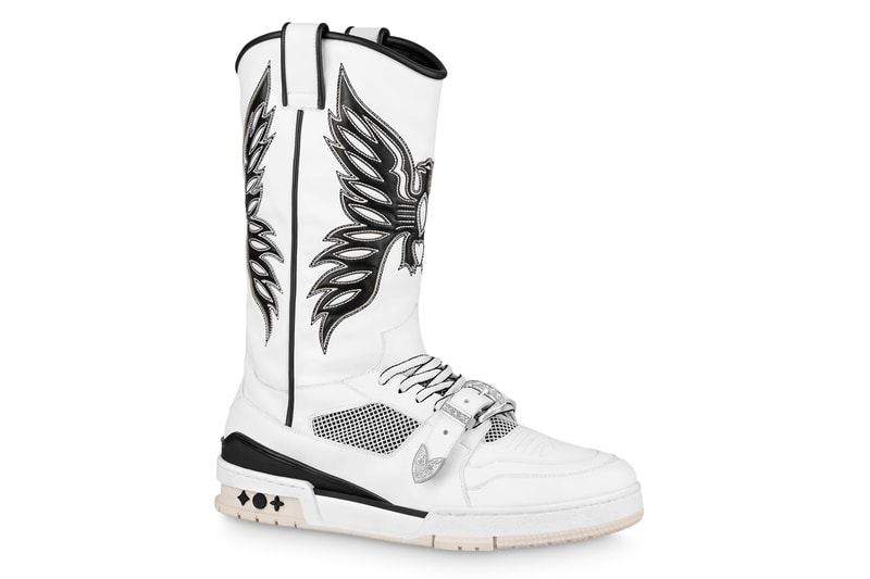 ルイ・ヴィトンよりウエスタンスタイルのLV トレイナーがリリース Louis Vuitton LV Trainer Sneaker Boot Release Info 1A8Q3A Virgil Abloh Buy Price Black White