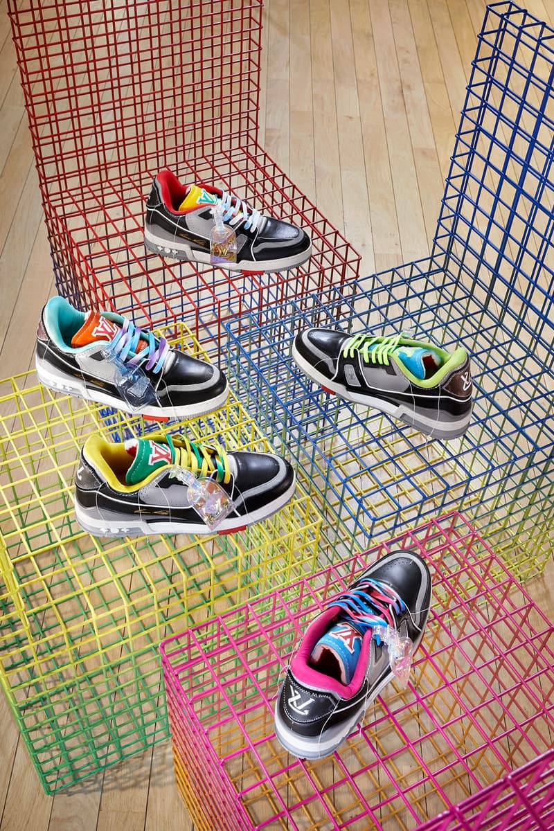 ルイヴィトンから過去モデルを分解・再構築した新作スニーカーが登場 Louis Vuitton SS 2021 LV Trainer Upcycling Spring Summer Men's Virgil Abloh LVMH Sneakers Shoes Sustainable 